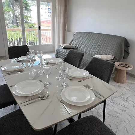 Appartement Familial T3 Terrasse, Clim & Parking Gratuit Nice